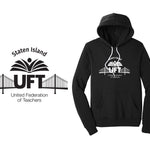 Black hoodie with Staten Island UFT logo on a white background